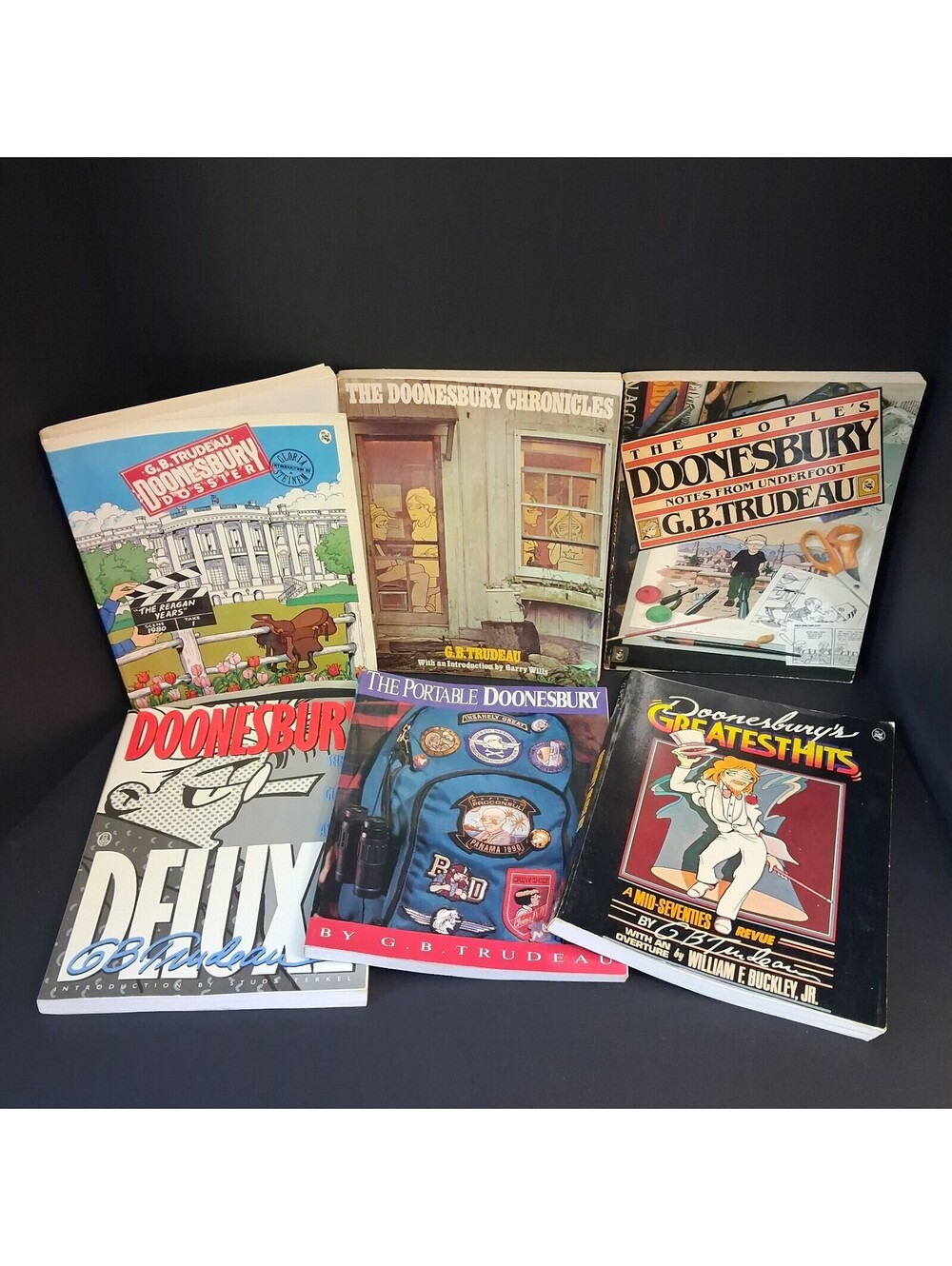 Lot of 7 Doonesbury Comic Book Compendiums